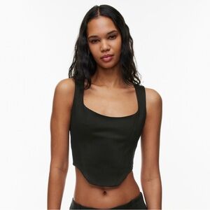 Black Sleeveless Crop Top